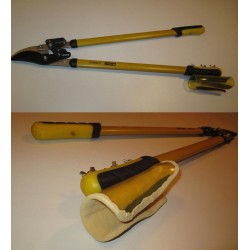 Adaptation pour utiliser des outils à manches avec un moignon d'avant-bras.
L'orthèse pour les outils
à longs manches