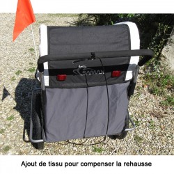 Ajout de tissu imperméable sur l'arrière de la remorque