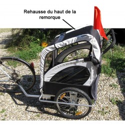 Rehausse de 20cm de l'ensemble de la remorque