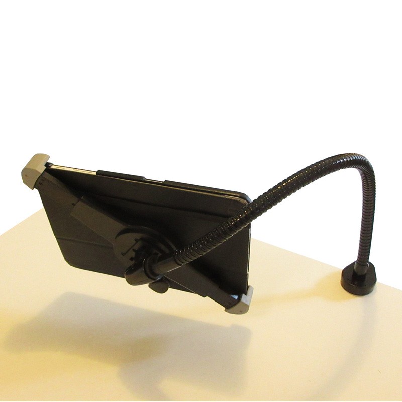 support d'Ipad ou tablette tactile fixé par pince-étau pour flexible. support d'Ipad ou tablette tactile fixé par pince-étau pour flexible.