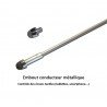 Embout conducteur métallique pour licorne et tige buccale. Permet le contrôle des écrans tactiles.