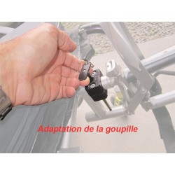 Adaptation de la goupille de verrouillage d'un fauteuil électrique