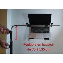 Support d'ordinateur pour lit ou fauteuil réglable en hauteur.