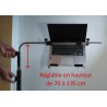 Support d'ordinateur pour lit ou fauteuil réglable en hauteur.