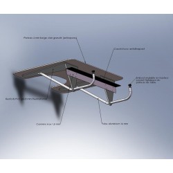 Structure de la tablette amovible échancrée.