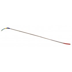 Tige de Boccia télescopique tenue à la bouche avec embout terminal flexible et orientable en forme de cuillère