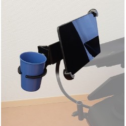 support double : porte-boisson et iPad