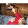 Pied perche pour l'utilisation d'un Ipad au lit, 
support d'Ipad au dessus d'un lit