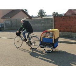 Remorque à vélo rehaussée pour enfant handicapé