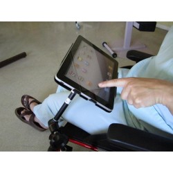 Ipad installé sur un fauteuil