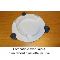 Fixe assiette avec verrouillage compatible avec un rebord d'assiette incurvé