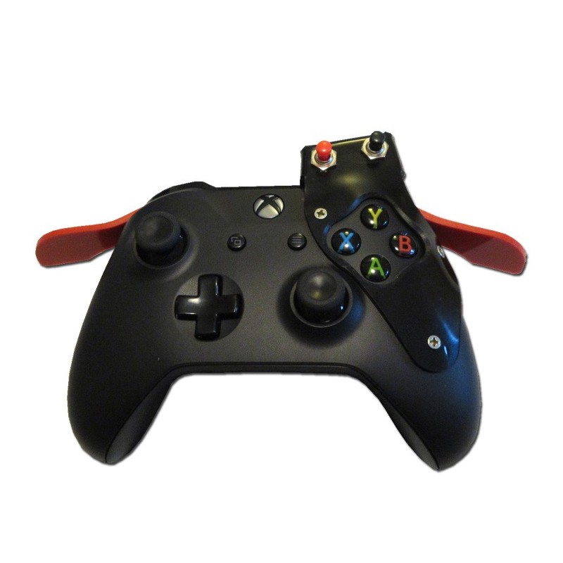 Manette de Xbox One personnalisée avec déport latéral des boutons RT et LT et avancement sur le dessus des boutons RB et LB