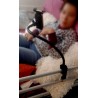 Support de téléphone portable fixé sur barrière de lit