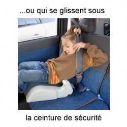 Securiseat pour empêcher les enfants de se glisser sous la ceinture de sécurité pendant les trajets en voiture