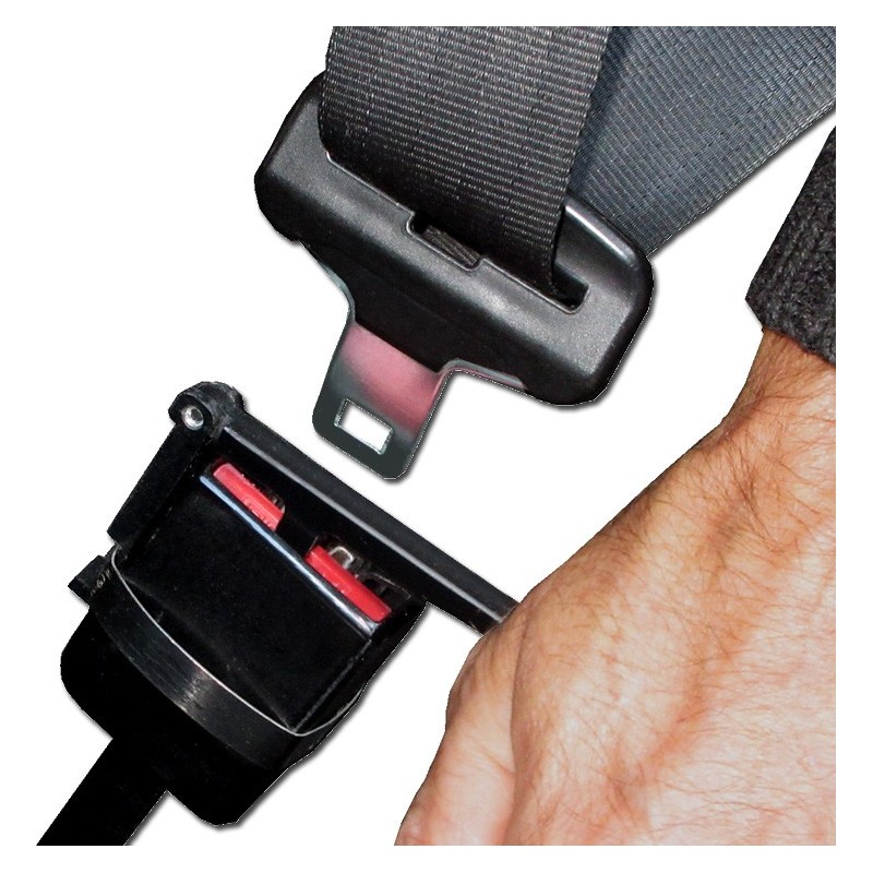 Manette adaptée pour déverrouiller sans effort la ceinture de sécurité